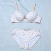 Printed Cotton Padded Bra Panty Set