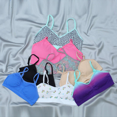 Vibrant Mix Teenage Bralette Collection