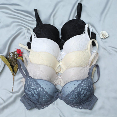 Net Lace Underwire Bra