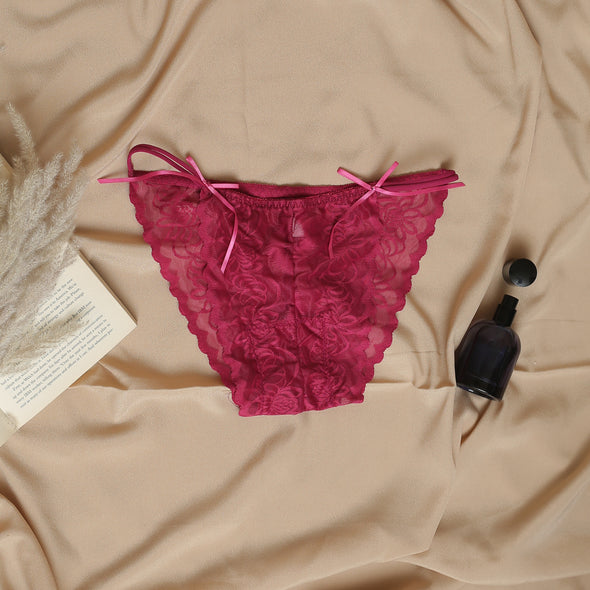 Scarlet Whisper Bow-Tie Thong