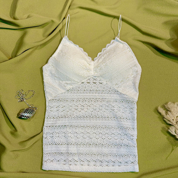 White Lace Camisole Top