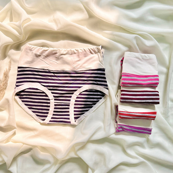Classic Striped High-Waist Briefs